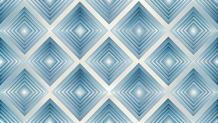 Abstract Geometric Pattern with Nested Blue Diamonds and White Lines