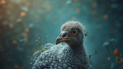 Wall Mural - a close up of an emu looking at the camera