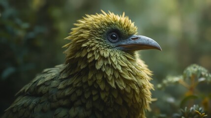 Wall Mural - a close up of a bird with a yellow beak