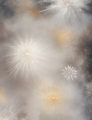 Wall Mural - fireworks in the sky - abstract light silver background - Generative AI