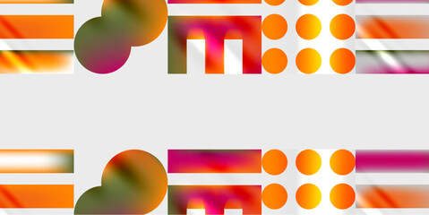 Aufkleber - Triangles, circles, squares, rectangles design. Vector Illustration For Wallpaper, Banner, Background, Card, Book Illustration, landing page
