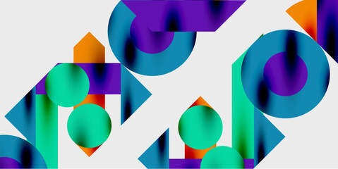 Aufkleber - Vibrant abstract background circles with smooth gradients, creating a dynamic and modern design. Ideal for creative, tech, or contemporary-themed projects
