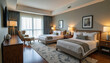© Ella - Modern hotel room with two queen beds and large window view