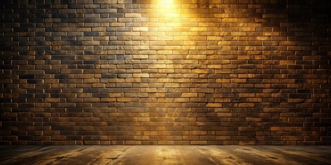 Aufkleber - A Warm Glow Illuminates a Brick Wall Creating a Dramatic and Striking Background