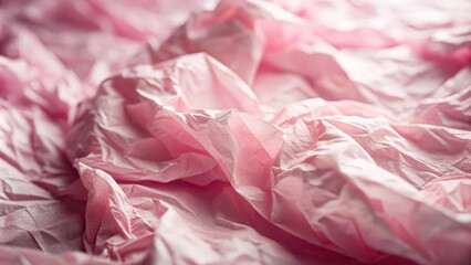 Poster - A Soft and Delicate Abstract Background of Wrinkled Pink Fabric with Gentle Light and Shadow Variations
