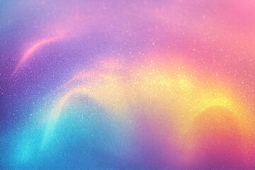 Wall Mural - Iridescent pastel gradient dreamy background with hologram texture and soft lighting