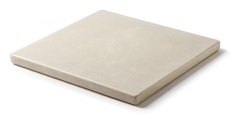 Poster - A single beige rectangular tile with a slightly textured surface isolated on a white background.