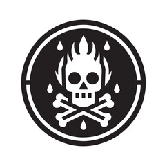 danger icon silhouette vector illustration