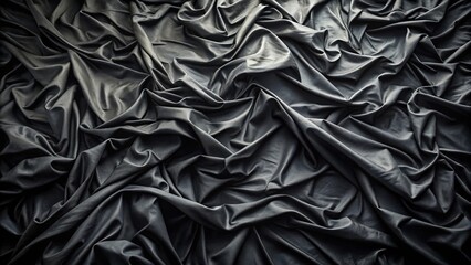 Poster - Abstract Draped Fabric Background - An Elegant Texture of Smooth, Dark, Textured Material in a Pleasingly Irregular Pattern