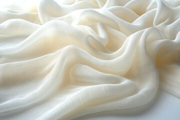 Poster - wrinkled white fabric minimalist texture natural light photography