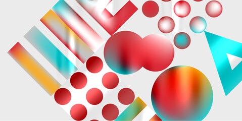 Poster - Triangles, circles, squares, rectangles design. Vector Illustration For Wallpaper, Banner, Background, Card, Book Illustration, landing page