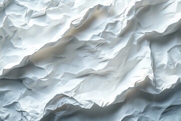 Aufkleber - Crumpled White Paper Texture Background Abstract Design Vintage Grunge Wall Art Poster
