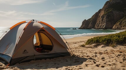 camping in the mountains