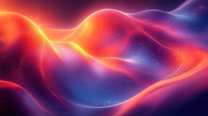 Dynamic Abstract Digital Background in Blue Orange and Pink for Technology and Education