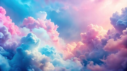 Wall Mural - dreamy pastel clouds in pink and blue abstract , dreamy, pastel, clouds, pink, blue, abstract, soft,