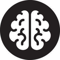 silhouette vector of a brain, perfect for medical, neuroscience, psychology, and creative design pro