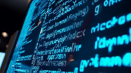 binary code on screen