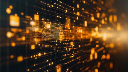 Wall Mural - a computer screen with a lot of dots and lines