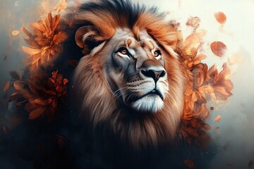 Wall Mural - The Majestic Lion in Spirituality and Faith