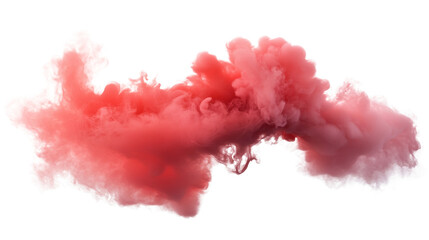 Poster - Red Abstract Smoke on transparent Background