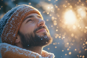 Wall Mural - Man In Winter