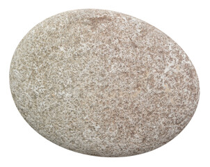 Poster - A pebbles rock with a rough surface Isolated on transparent  white background