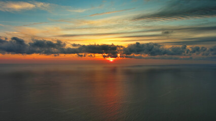 Wall Mural - sea surface and beautiful sunset