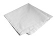 © nys - Grey folded cloth isolated on white, kitchen tablecloth single object.