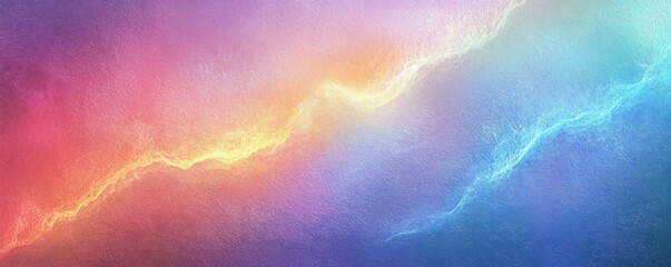 Wall Mural - Pastel Rainbow Holographic Texture Abstract Background with Iridescent Shine and Gradient Colors