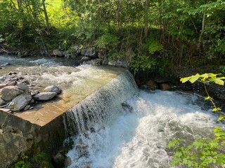 Wall Mural - Alpine stream Lauibach, tributary of Lake Lungern - Canton Obwalden, Switzerland (Alpenbach Lauibach, Nebenfluss des Lungernsees - Kanton Obwald, Schweiz)