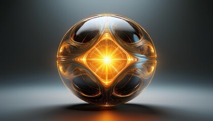 Wall Mural - egg in a glass sphere
