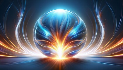 Wall Mural - abstract background with rays