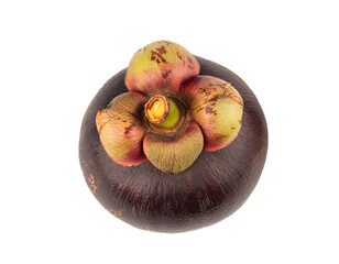 Wall Mural - Fresh mangosteen fruit isolated on transparent background