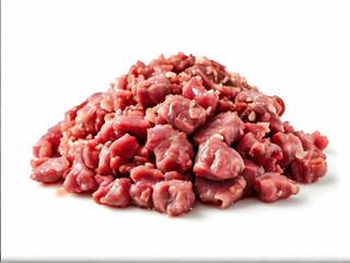 Wall Mural - minced meat isolated on white