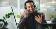 © peopleimages.com - Asian man, call center or smile in office for contact us at law firm with headphones, mic or justice advice. Legal consultant, explain or customer support with dispute resolution service at help desk