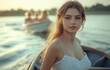 © tongpatong - A young, attractive woman on a small vessel