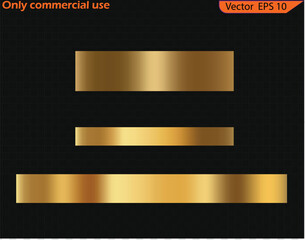 Wall Mural - Set of gold banners. Set of foil texture background. Golden foil texture background set. Blank Elegant Golden Buttons. Set of glass gold buttons and sliders.  High resolution.