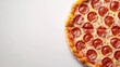 © Arthittaya - Delicious Pepperoni Pizza on a White Background Ready for Sharing with Friends and Family at a Gathering or Casual Meal, Perfect for Food Lovers and Parties