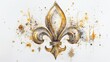 © AlfaSmart - Intricate Fleur-de-lis Watercolor Design