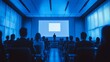© Osc AI - Audience in a conference room with a speaker presenting on a projector screen.