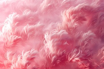 Wall Mural - Soft Pink Feathers in a Dreamy Abstract Background