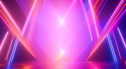 Wall Mural - Colorful light beams radiating from center 4K