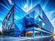 © Sirinporn - Stunning Architectural Photography Featuring a 3D Blue Date Design, Capturing Modern Aesthetics and Innovative Structures in a Unique Urban Setting