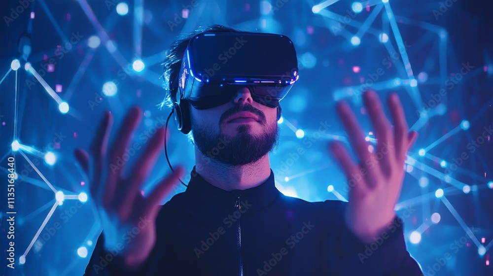 Immersive VR Experience: Exploring the Future of Technology Stock Photo ...