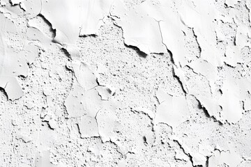 Sticker - Textured White Wall with Peeling Paint and Cracks