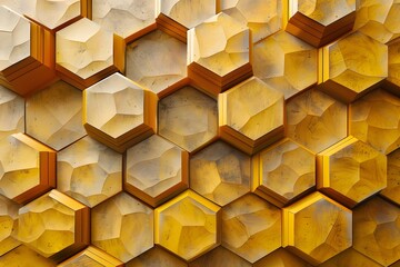 Sticker - Intricate Honeycomb Pattern in Warm Tones