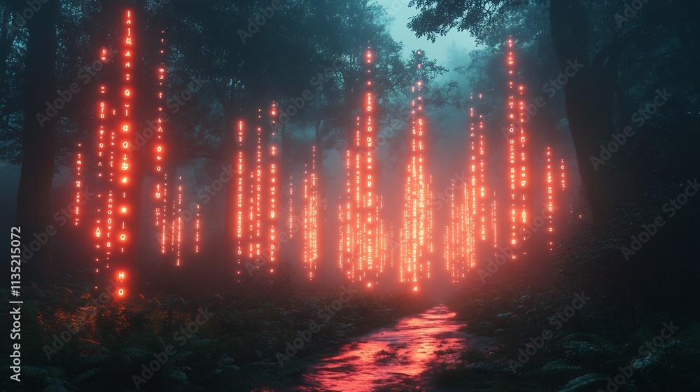 Morse code signals visualized pulses of light traveling through dense ...
