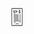 © Kamran - check bill icon sign vector