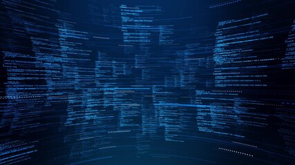 Wall Mural - program code scrolling code hacker animation, programming typing text for technology ai-generated co