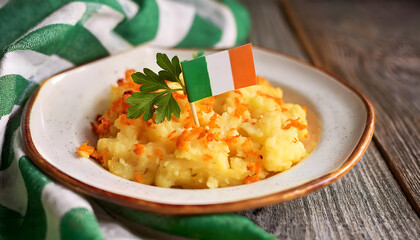 Irish, mashed, potatoes, St. Patrick, day, food, Colcannon, new, carrots, potato, Dublin, Ireland, tradition, meal, plate, dish, dinner, curry, vegetable, white, lunch, fried, yellow, tasty, gastro, 1